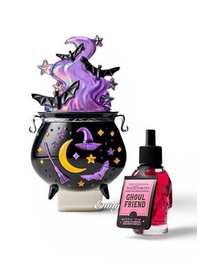 BBW Halloween Purple Witch Cauldron Nightlight Wallflower Fragrance Plug